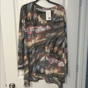 NWT Tie-Dye Long Sleeve Top